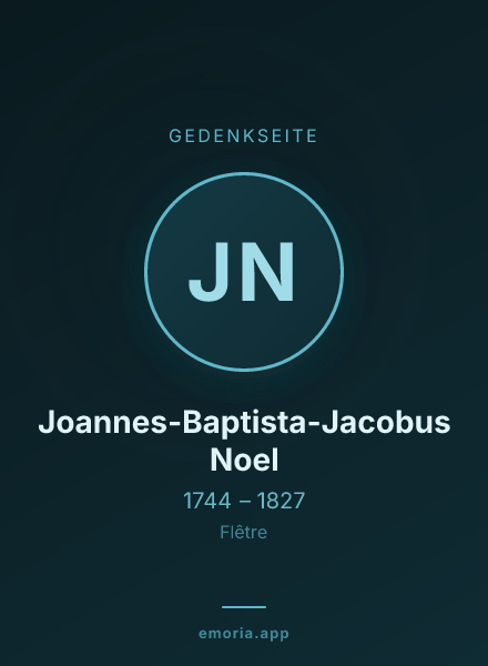 Gedenkportrait von Joannes-Baptista-Jacobus Noel