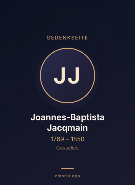 Gedenkportrait von Joannes-Baptista Jacqmain
