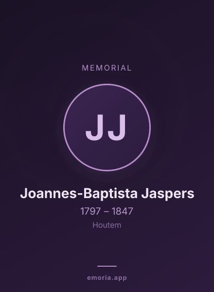 Memorial portrait of Joannes-Baptista Jaspers