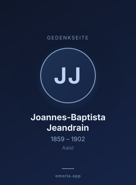 Gedenkportrait von Joannes-Baptista Jeandrain