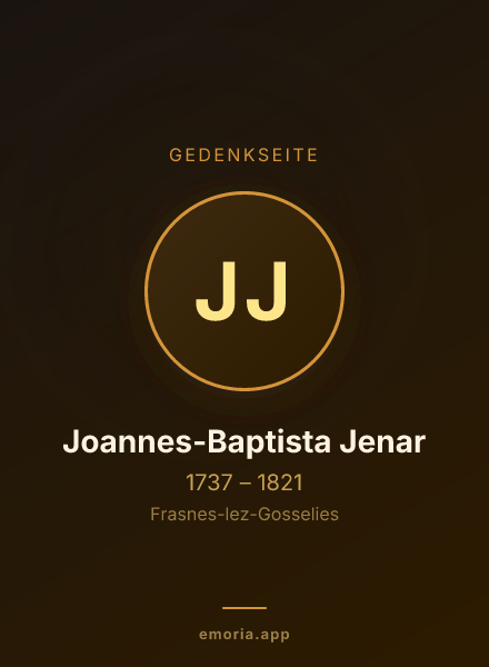 Gedenkportrait von Joannes-Baptista Jenar