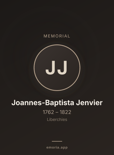 Memorial portrait of Joannes-Baptista Jenvier