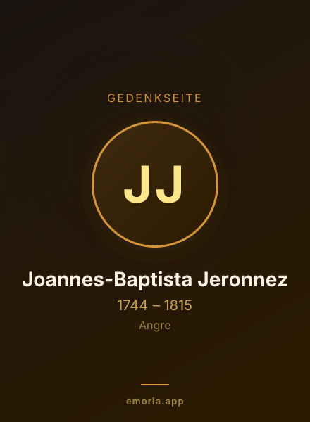 Gedenkportrait von Joannes-Baptista Jeronnez