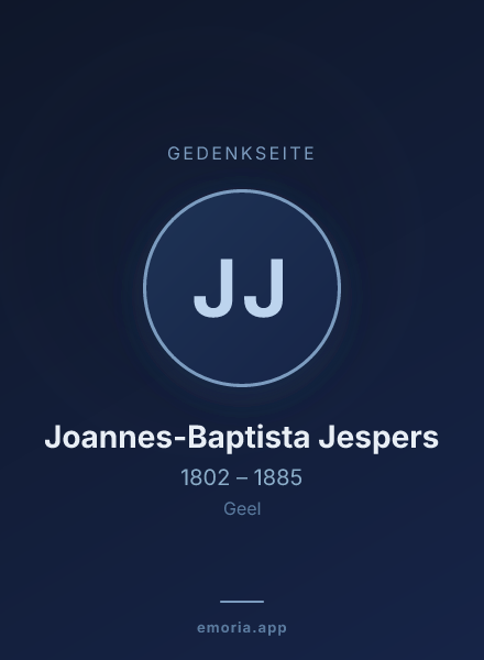 Gedenkportrait von Joannes-Baptista Jespers
