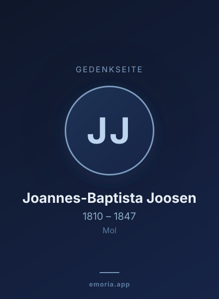 Gedenkportrait von Joannes-Baptista Joosen