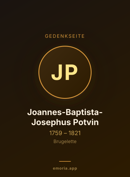 Gedenkportrait von Joannes-Baptista-Josephus Potvin