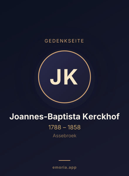 Gedenkportrait von Joannes-Baptista Kerckhof
