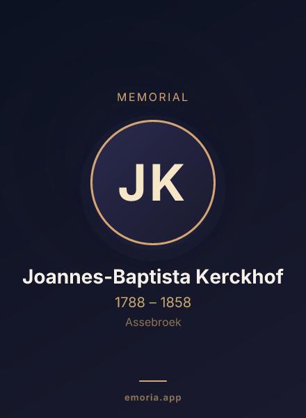 Memorial portrait of Joannes-Baptista Kerckhof