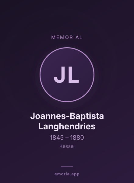 Memorial portrait of Joannes-Baptista Langhendries