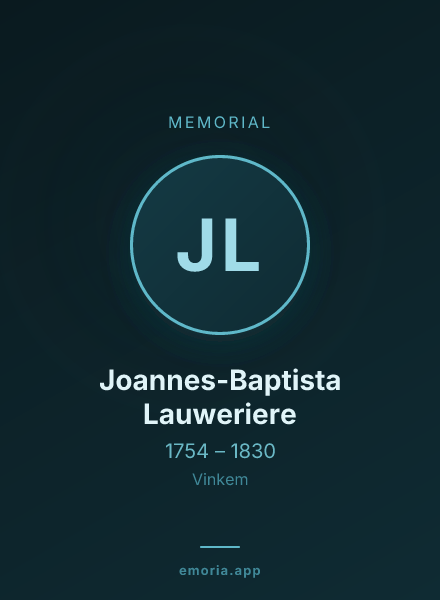 Memorial portrait of Joannes-Baptista Lauweriere