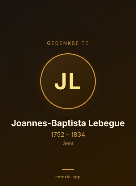 Gedenkportrait von Joannes-Baptista Lebegue