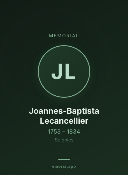 Memorial portrait of Joannes-Baptista Lecancellier