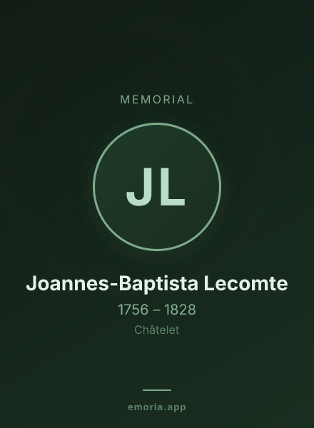 Memorial portrait of Joannes-Baptista Lecomte