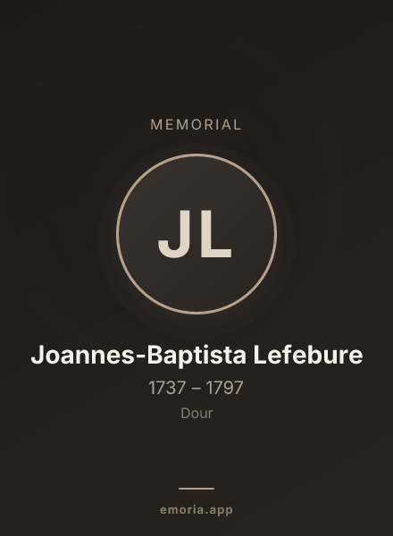 Memorial portrait of Joannes-Baptista Lefebure