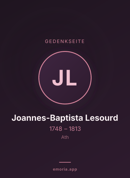 Gedenkportrait von Joannes-Baptista Lesourd