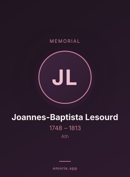 Memorial portrait of Joannes-Baptista Lesourd