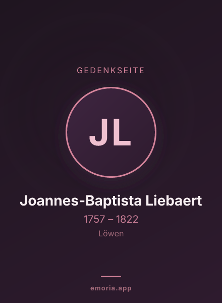Gedenkportrait von Joannes-Baptista Liebaert