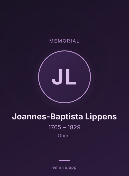 Memorial portrait of Joannes-Baptista Lippens