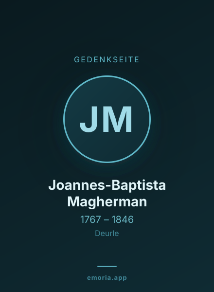 Gedenkportrait von Joannes-Baptista Magherman