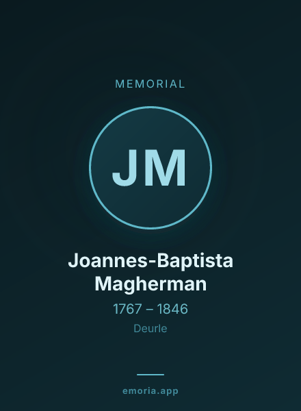 Memorial portrait of Joannes-Baptista Magherman