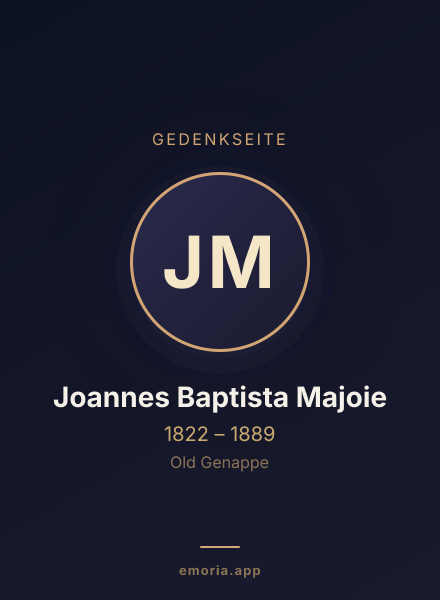 Gedenkportrait von Joannes Baptista Majoie