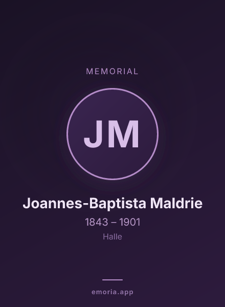 Memorial portrait of Joannes-Baptista Maldrie