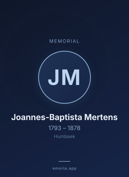 Memorial portrait of Joannes-Baptista Mertens