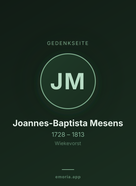 Gedenkportrait von Joannes-Baptista Mesens