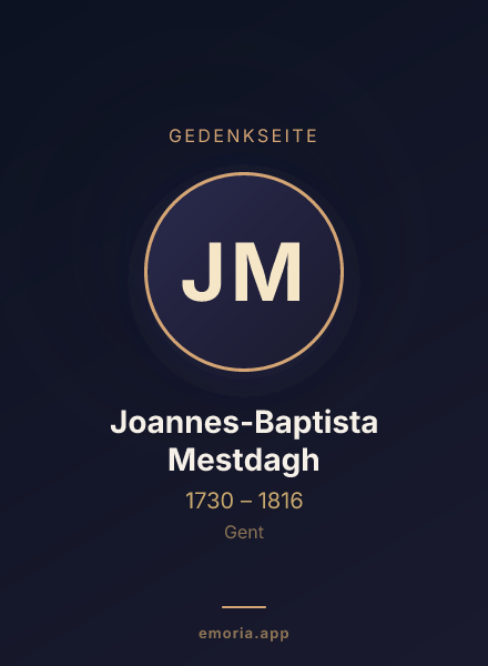 Gedenkportrait von Joannes-Baptista Mestdagh
