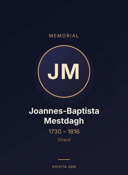 Memorial portrait of Joannes-Baptista Mestdagh