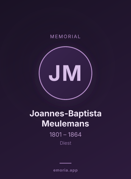 Memorial portrait of Joannes-Baptista Meulemans