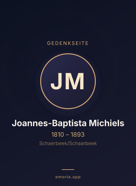Gedenkportrait von Joannes-Baptista Michiels