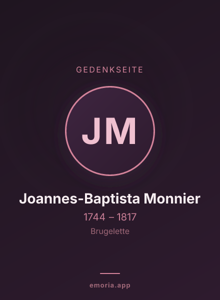 Gedenkportrait von Joannes-Baptista Monnier