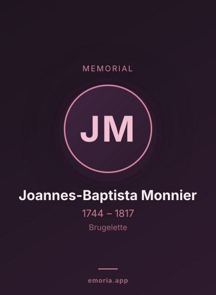 Memorial portrait of Joannes-Baptista Monnier