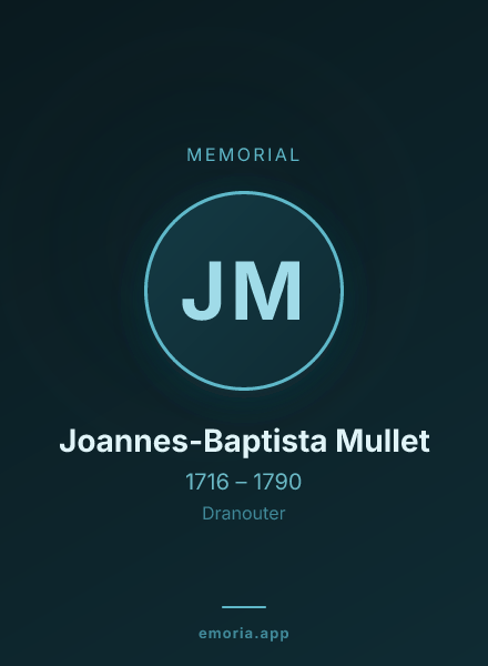 Memorial portrait of Joannes-Baptista Mullet