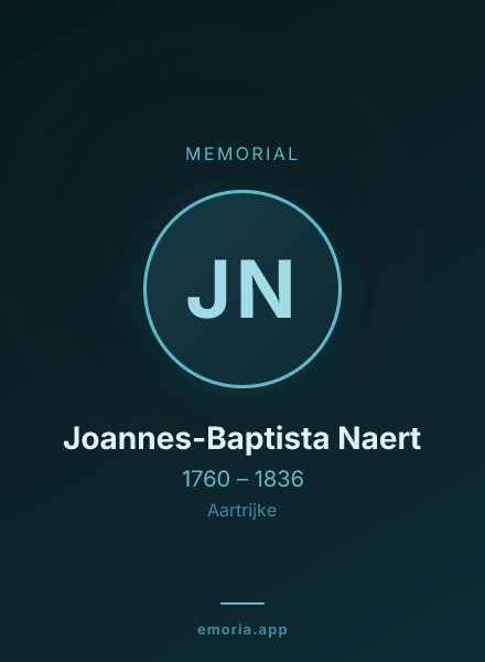 Memorial portrait of Joannes-Baptista Naert
