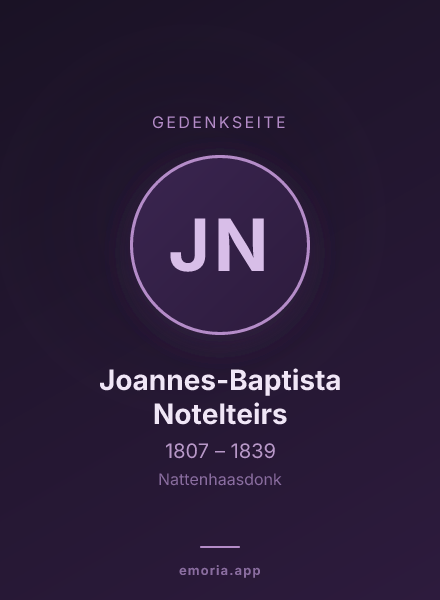 Gedenkportrait von Joannes-Baptista Notelteirs
