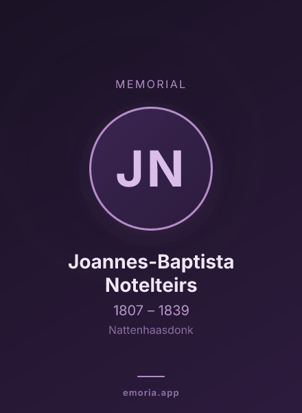 Memorial portrait of Joannes-Baptista Notelteirs