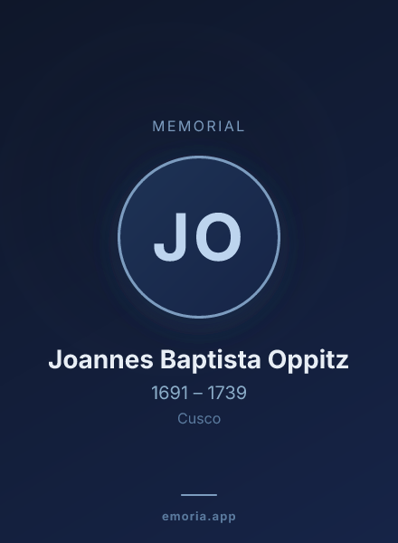 Memorial portrait of Joannes Baptista Oppitz