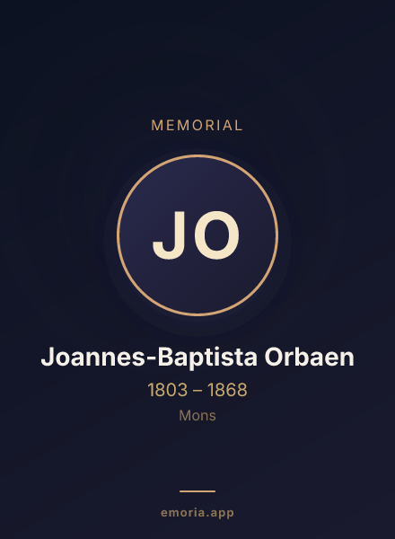 Memorial portrait of Joannes-Baptista Orbaen
