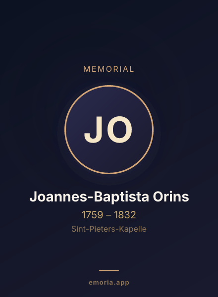 Memorial portrait of Joannes-Baptista Orins