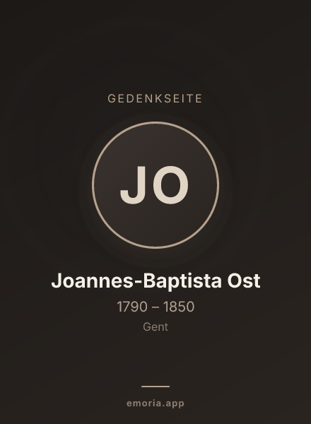 Gedenkportrait von Joannes-Baptista Ost