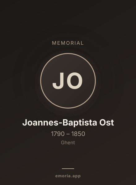 Memorial portrait of Joannes-Baptista Ost