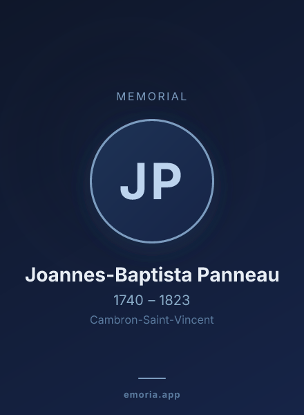 Memorial portrait of Joannes-Baptista Panneau
