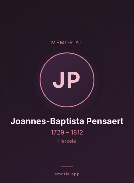 Memorial portrait of Joannes-Baptista Pensaert