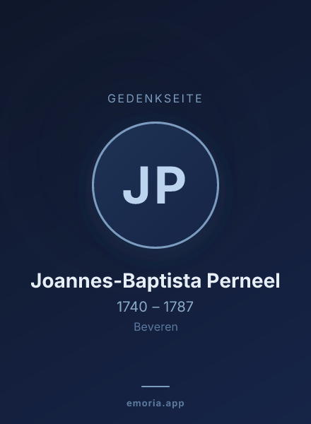Gedenkportrait von Joannes-Baptista Perneel