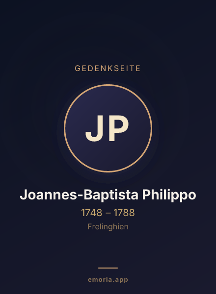 Gedenkportrait von Joannes-Baptista Philippo
