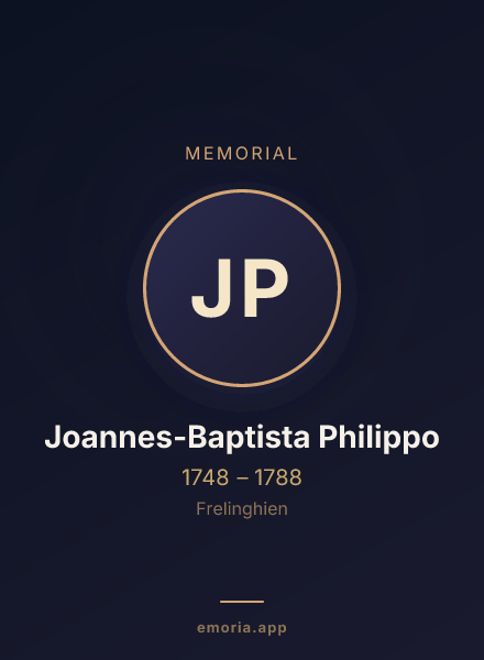 Memorial portrait of Joannes-Baptista Philippo