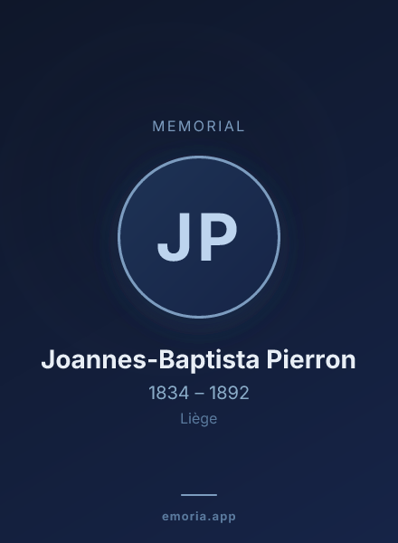 Memorial portrait of Joannes-Baptista Pierron