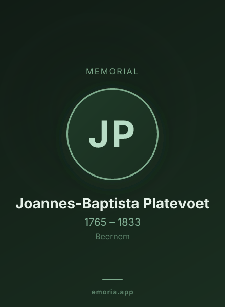 Memorial portrait of Joannes-Baptista Platevoet
